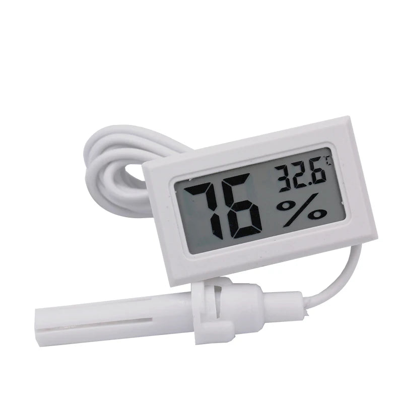 Digital Thermometer Hygrometer Temperature Humidity Gauge with Probe for Vehicle Reptile Terrarium Fish Tank Refrigerator 20%OFF - PetPlanet