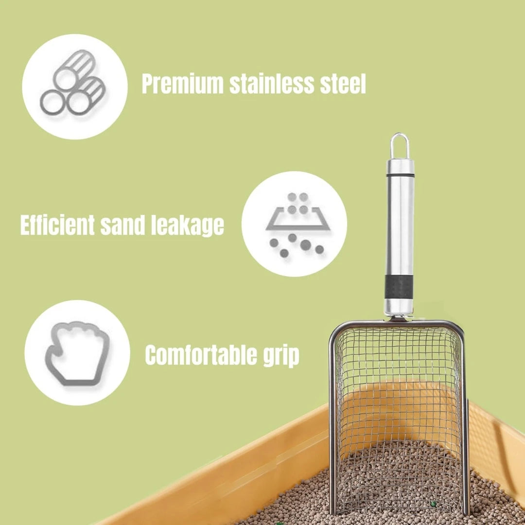 Aluminum Cat Litter Scoop with Steel Handle - PetPlanet