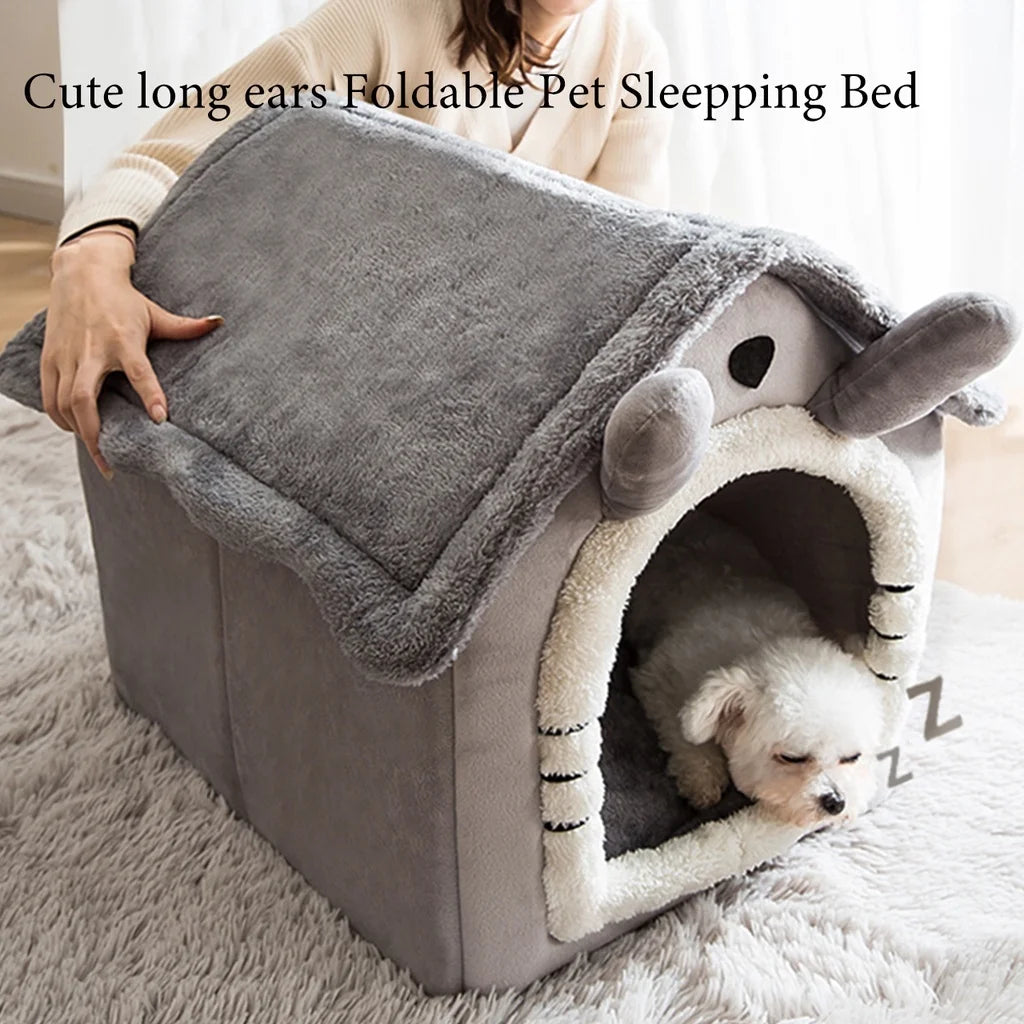 Foldable Pet Sleeping Bed for Cats & Dogs