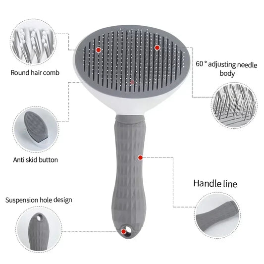 Pet Hair Removal Brush – Grooming Tool for Cats, Dogs, and Small Animals