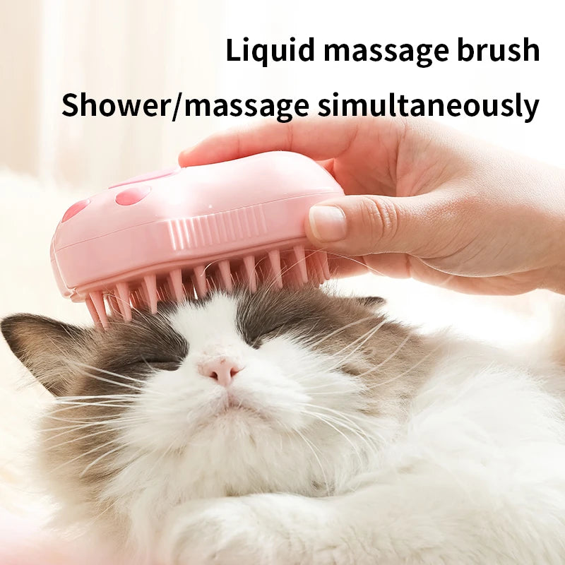 Spray Grooming Brush for Cats - 3-in-1