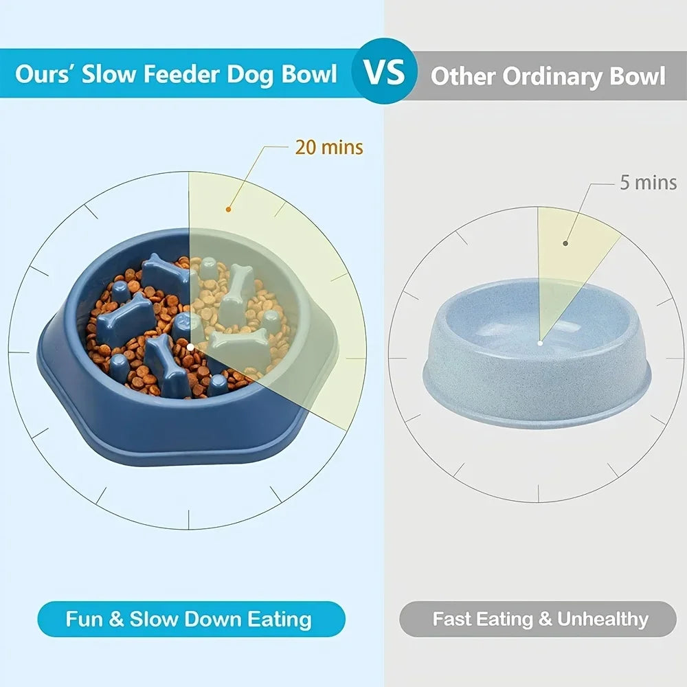 Slow Feeder Bowl for Dogs & Cats