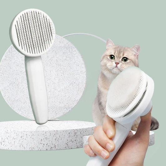 One-Click Pet Hair Remover Comb for Cats & Dogs