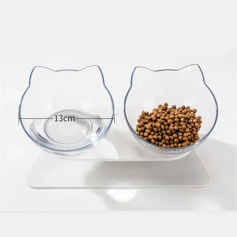 Non-Slip Double Feeding Bowl with Stand For Cats - PetPlanet