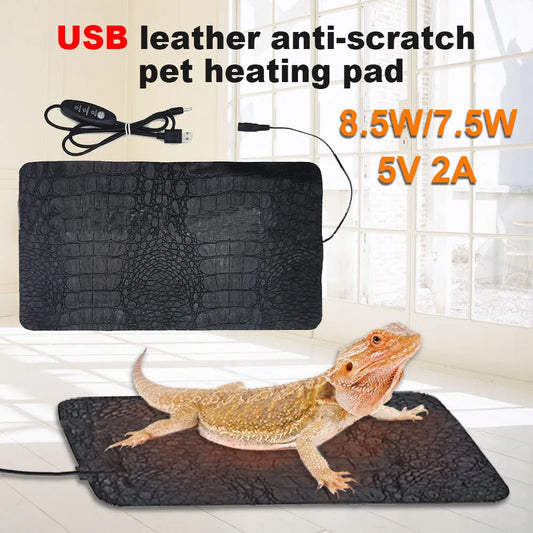 Heating Pad Pet Reptile Electric Blanket USB Waterproof Adjustable 3 gear temperature Controller Winter Home Heated Mat Warm Pad - PetPlanet