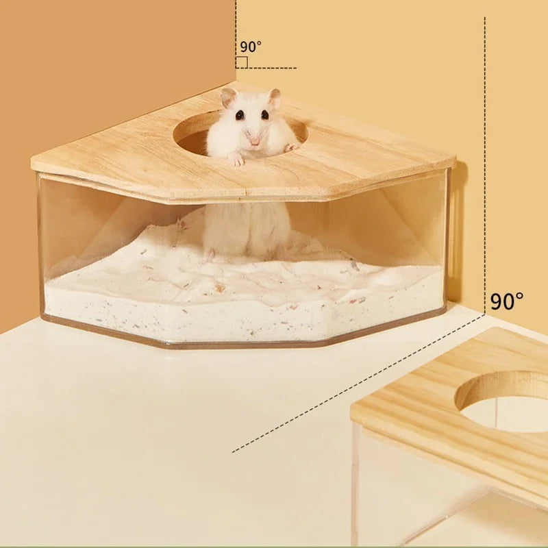 Transparent Sand Bath Container for Small Pets