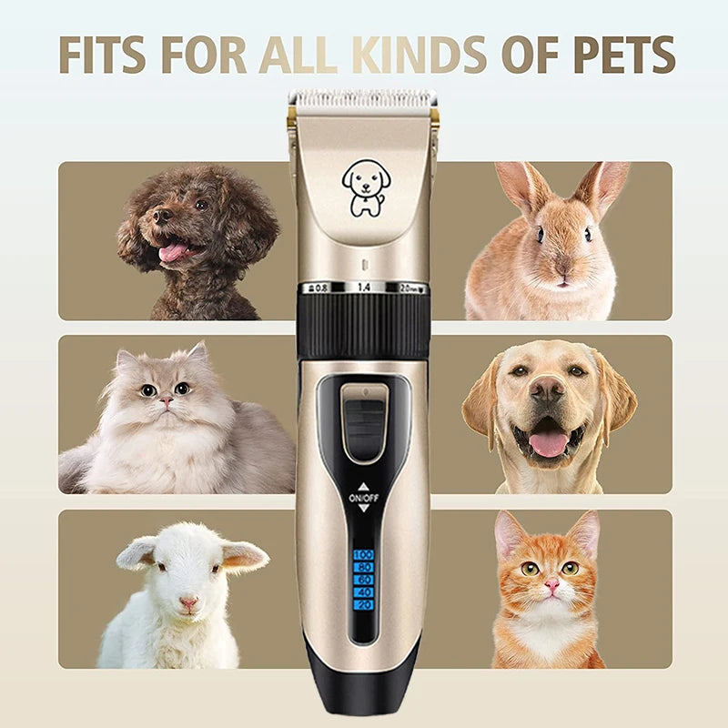 Wireless Fur Hair Clipper Set – with Precision Blades for All Fur Types