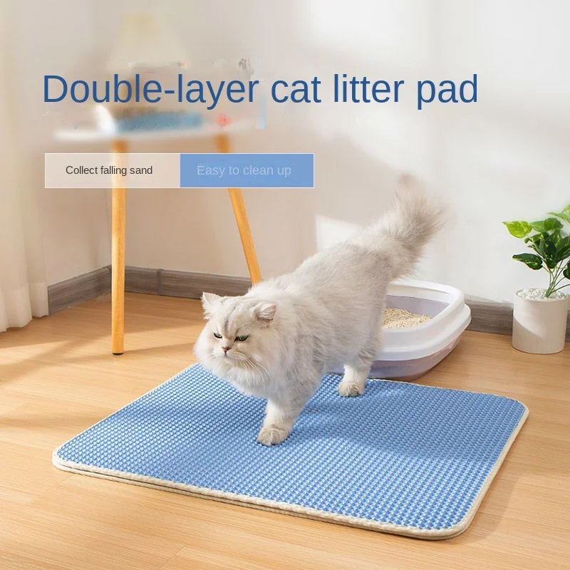 Waterproof Cat Litter Mat with Double Honeycomb Design