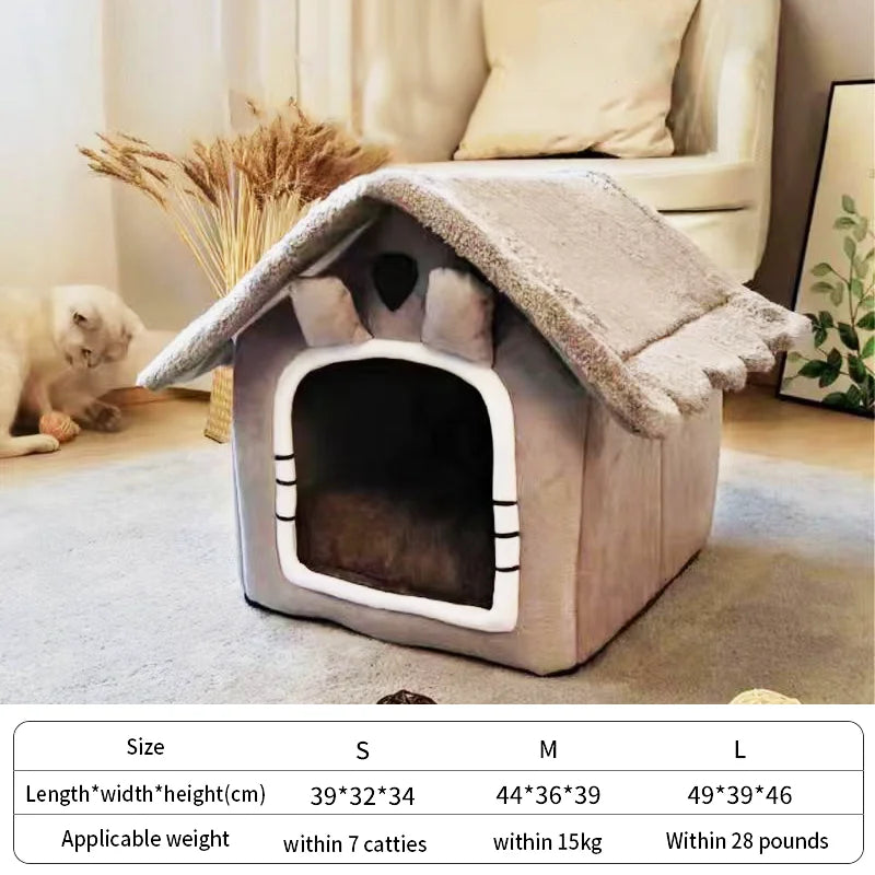 Foldable Pet Sleeping Bed for Cats & Dogs