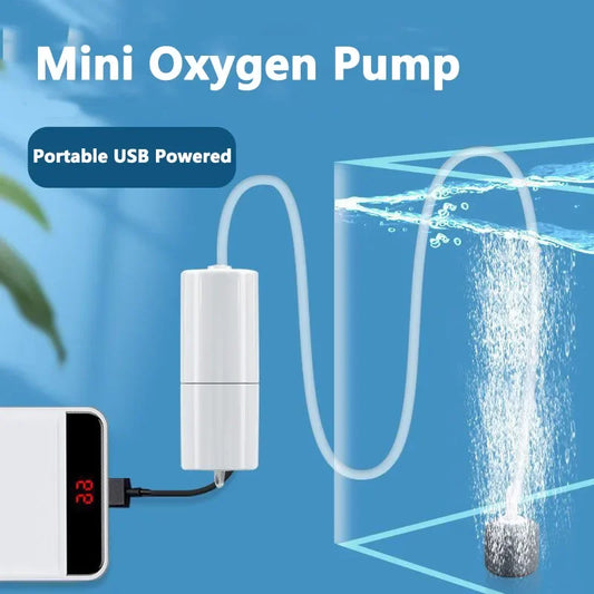 Silent USB Powered Mini Oxygen Pump for Fish Tank - PetPlanet