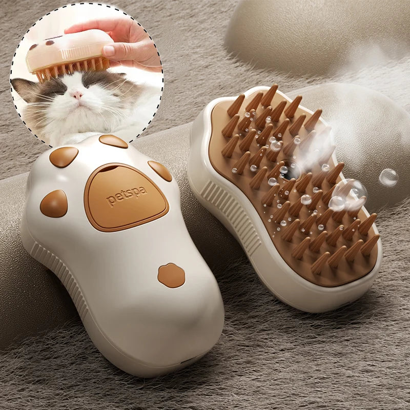 Spray Grooming Brush for Cats - 3-in-1