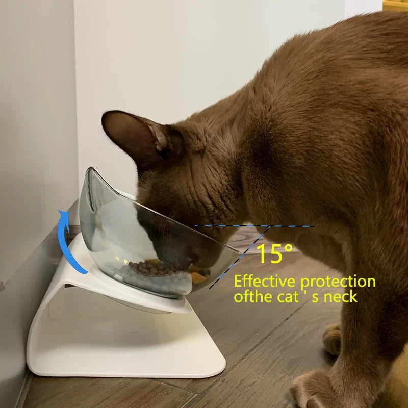 Non-Slip Double Feeding Bowl with Stand For Cats - PetPlanet