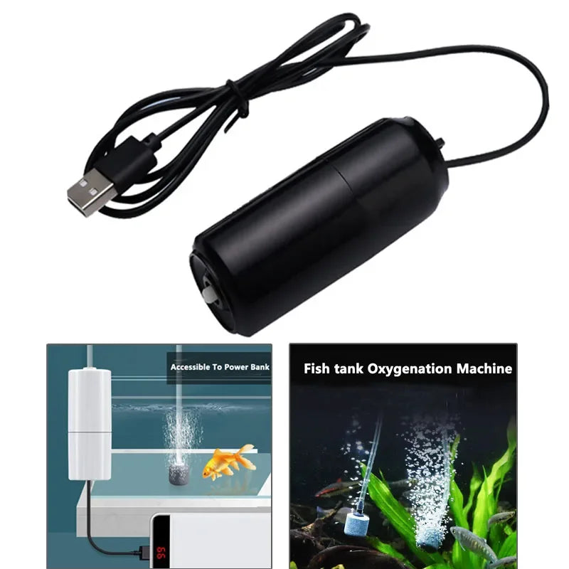 Silent USB Powered Mini Oxygen Pump for Fish Tank - PetPlanet