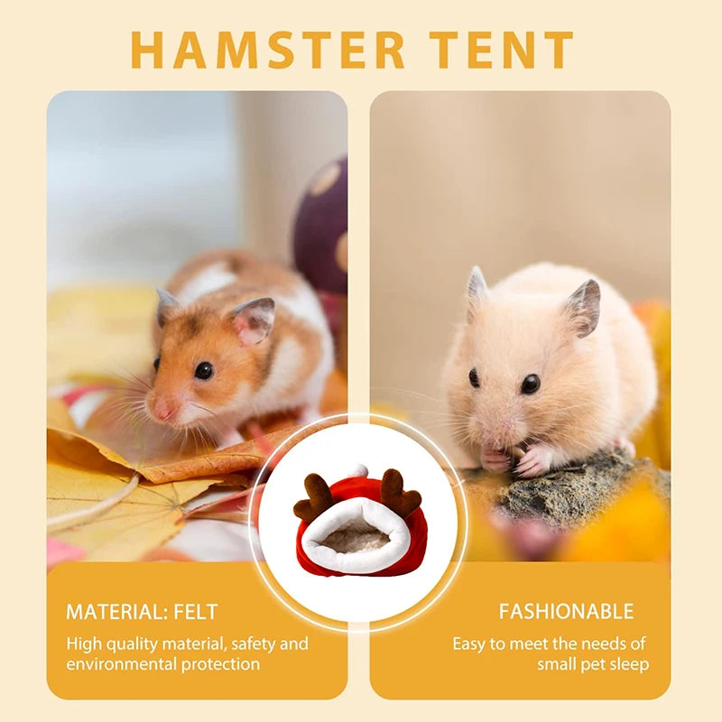 Hamster Cage Soft Warm Bed Pet Rat Hammock Pig Squirrel Winter House Velvet Nest Sleeping Warm Bed Small Pet Items - PetPlanet